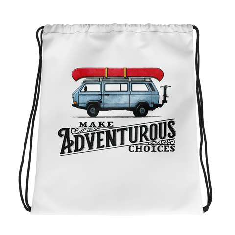 Make Adventurous Choices Drawstring bag