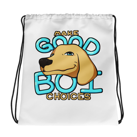 Make Good Boi Choices Drawstring bag
