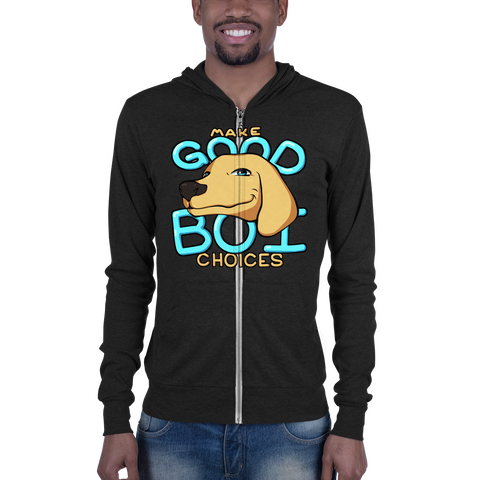 Make Good Boi Choices Unisex zip hoodie
